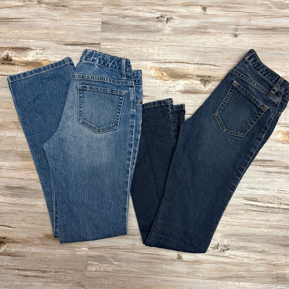 Childrens Place Jeans Girl’s Size 14 Slim Blue Bootcut Stretch -2 PACK